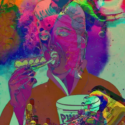 Layered Pink Elvis remix