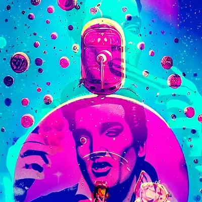 Layered Pink Elvis remix
