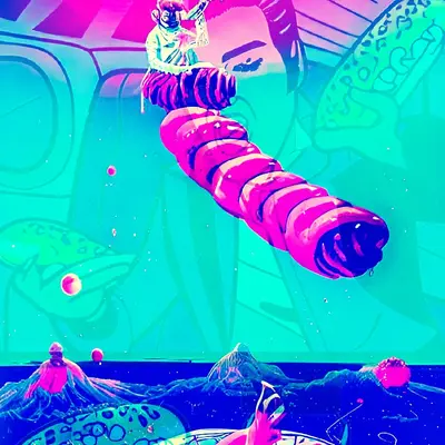 Layered Pink Elvis remix