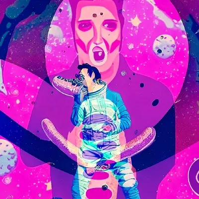 Layered Pink Elvis remix