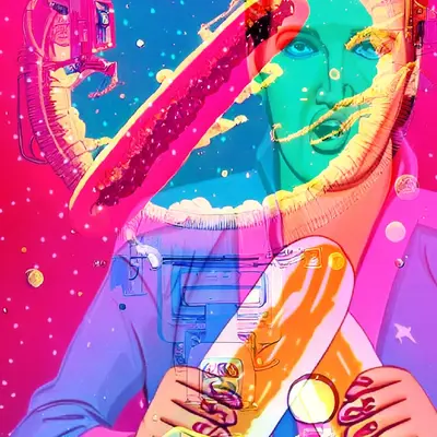 Layered Pink Elvis remix