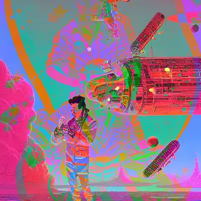 Layered Pink Elvis remix