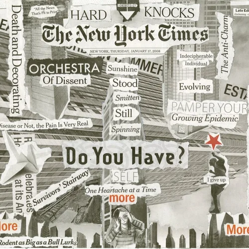 Newspaper collage, January 17th, 2008