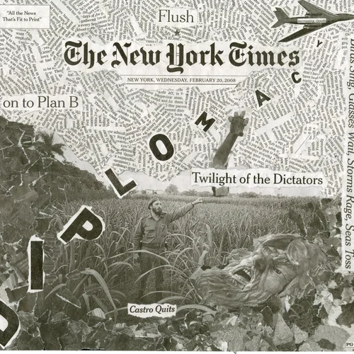 Newspaper collage, February 20th, 2008