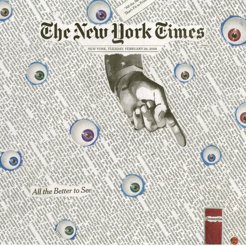 Newspaper collage, February 26th, 2008