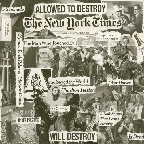 Newspaper collage, April 7th, 2008