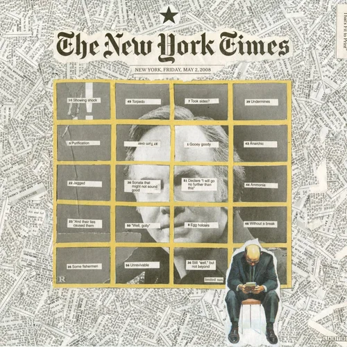 Newspaper collage, May 2nd, 2008