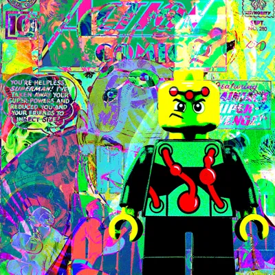 Brainiac digital collage